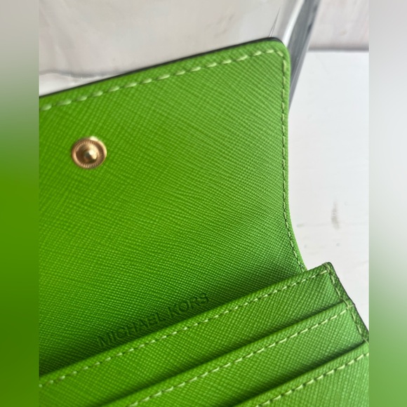 Michael Kors Lime Green Card Holder - Picture 7 of 13